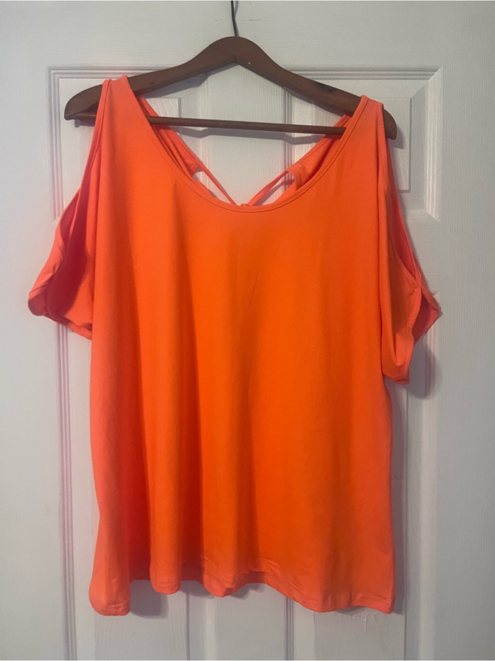 SHEIN Orange Cold-Shoulder Strappy Tank Top